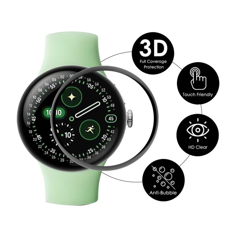 For Google Pixel Watch 4 45mm 2pcs ENKAY 3D Full Coverage Soft PC Edge PMMA HD Screen Film