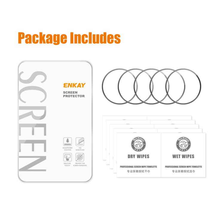 For Google Pixel Watch 4 45mm 5pcs ENKAY 3D Full Coverage Soft PC Edge PMMA HD Screen Film
