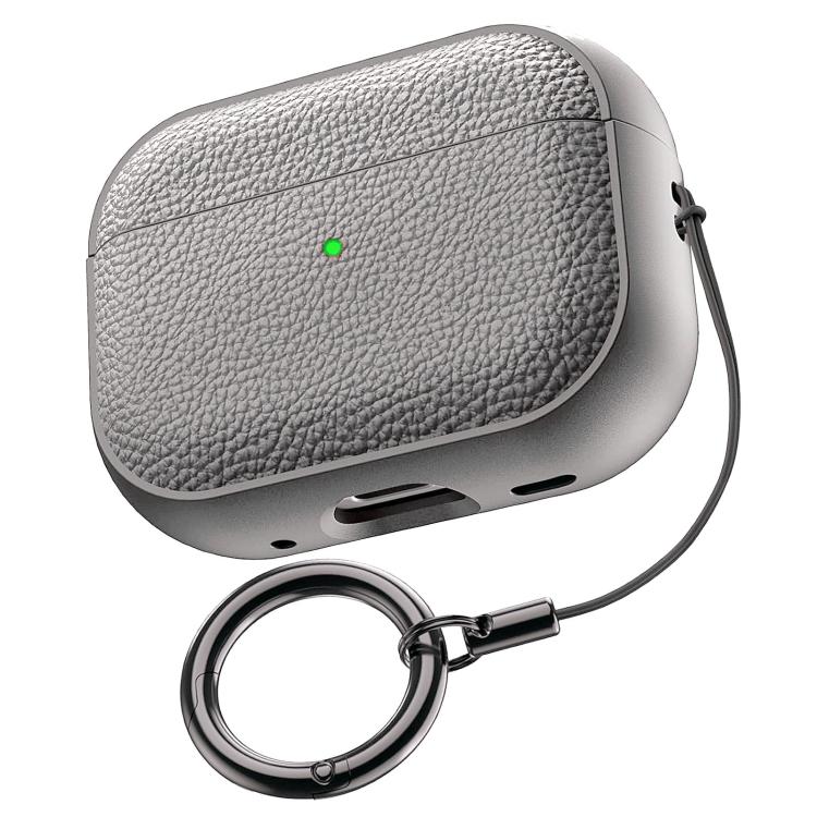 For AirPods Pro 3 Lychee Texture TPU Earphone Cover with Buckle