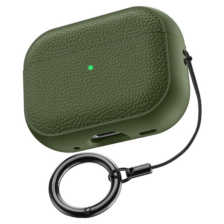 For AirPods Pro 3 Lychee Texture TPU Earphone Cover with Buckle