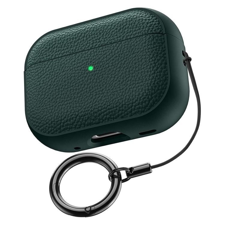 For AirPods Pro 3 Lychee Texture TPU Earphone Cover with Buckle