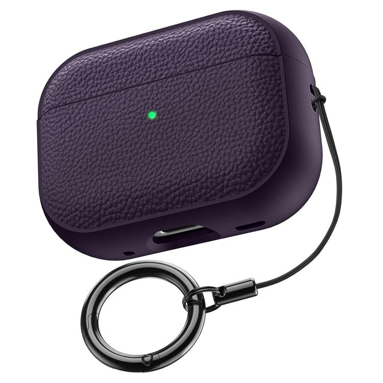 For AirPods Pro 3 Lychee Texture TPU Earphone Cover with Buckle