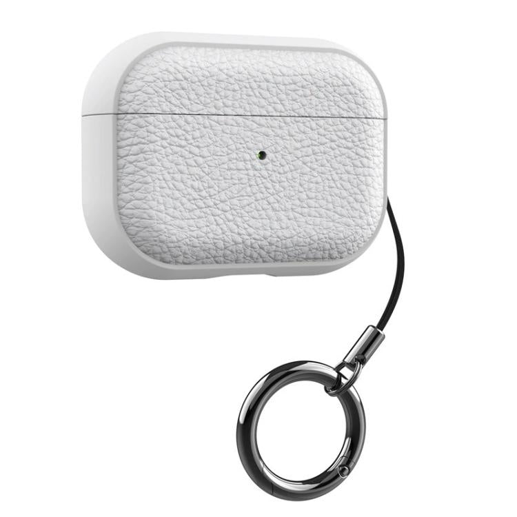 For AirPods Pro 2 Lychee Texture TPU Earphone Cover with Buckle