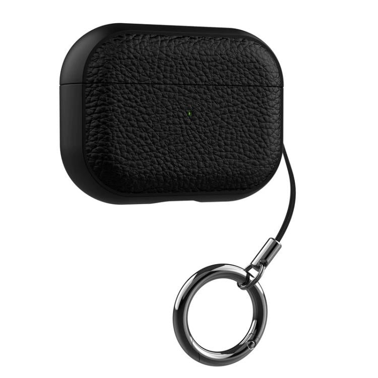 For AirPods Pro 2 Lychee Texture TPU Earphone Cover with Buckle