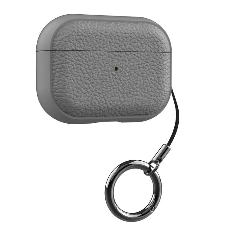 For AirPods Pro 2 Lychee Texture TPU Earphone Cover with Buckle
