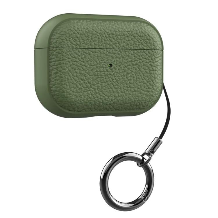 For AirPods Pro 2 Lychee Texture TPU Earphone Cover with Buckle