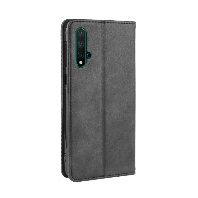 Magnetic Buckle Retro Crazy Horse Texture Horizontal Flip Leather Case for Huawei