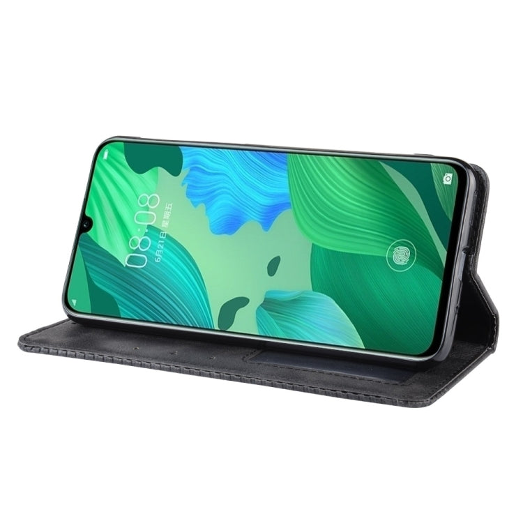 Magnetic Buckle Retro Crazy Horse Texture Horizontal Flip Leather Case for Huawei
