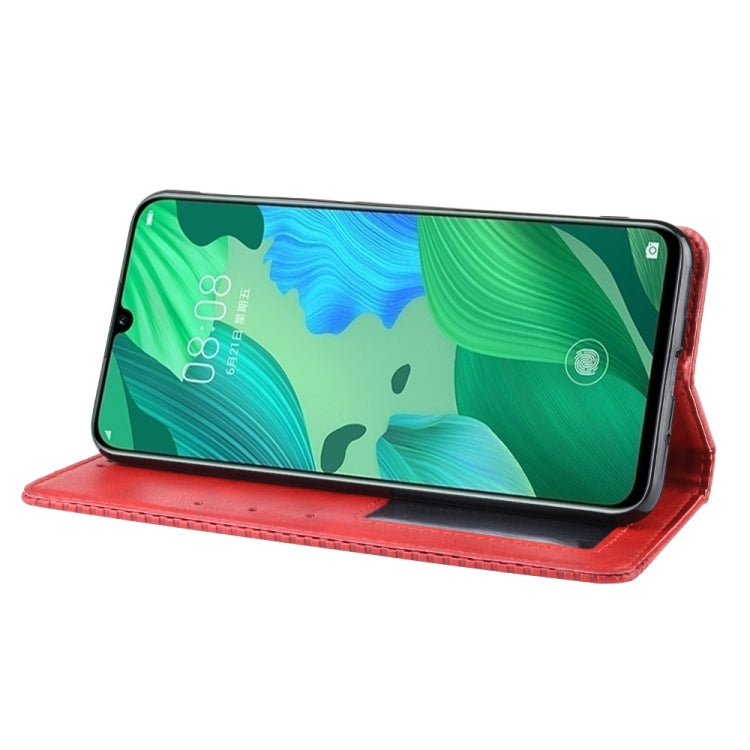 Magnetic Buckle Retro Crazy Horse Texture Horizontal Flip Leather Case for Huawei