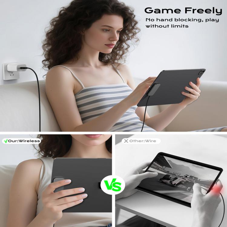 For iPad Pro 12.9 / Air 13 Fast Charging Smart PIN Magnetic Charger Wireless Charging Pad with Type-C Cable