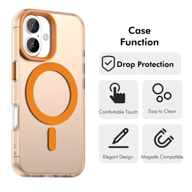 For iPhone 17 ENKAY Hat-Prince MagSafe Candy Color Phone Case with Thick Adhesive Glass Film
