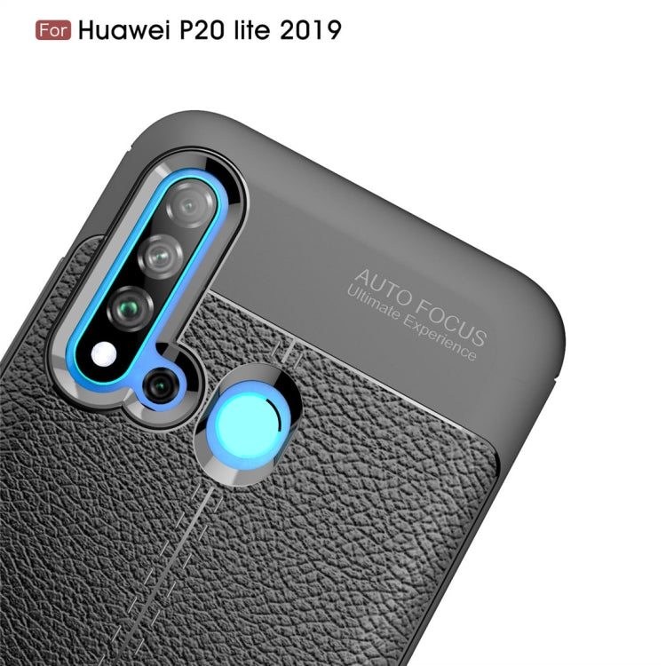 Litchi Texture TPU Shockproof Case for Huawei Nova5i / P20 Lite 2019