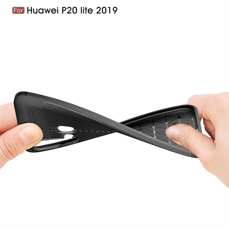 Litchi Texture TPU Shockproof Case for Huawei Nova5i / P20 Lite 2019