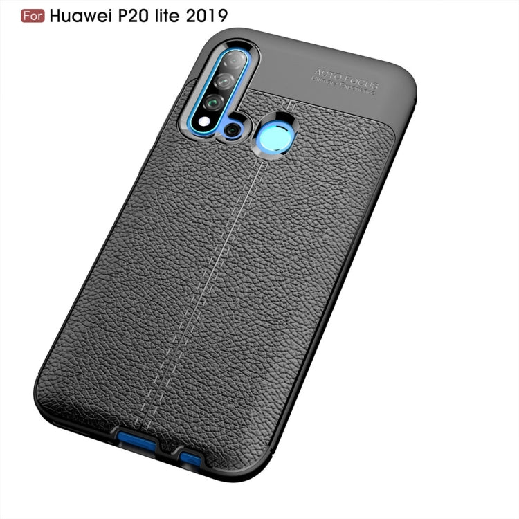 Litchi Texture TPU Shockproof Case for Huawei Nova5i / P20 Lite 2019