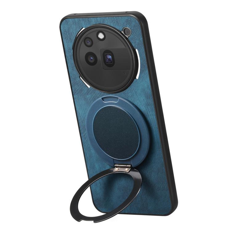 For Nothing Phone 3a Pro Retro Leather Rotation Round Holder Phone Case