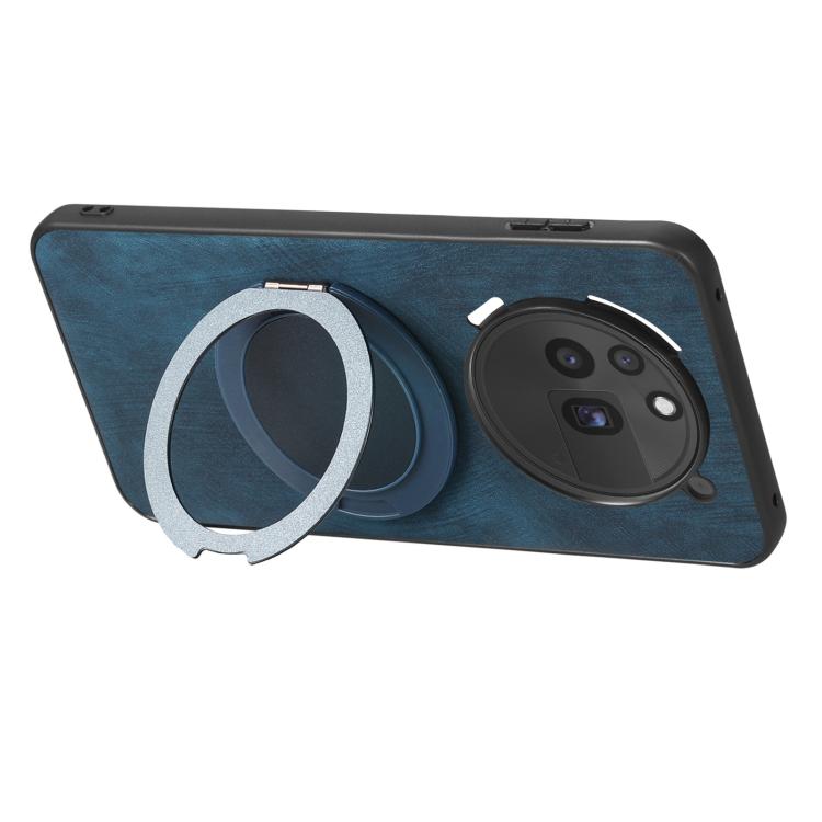 For Nothing Phone 3a Pro Retro Leather Rotation Round Holder Phone Case