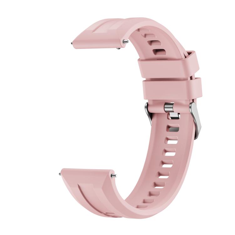 For Huawei Watch GT 6 46mm Silver Buckle Groove Silicone Quick Release Watch Band