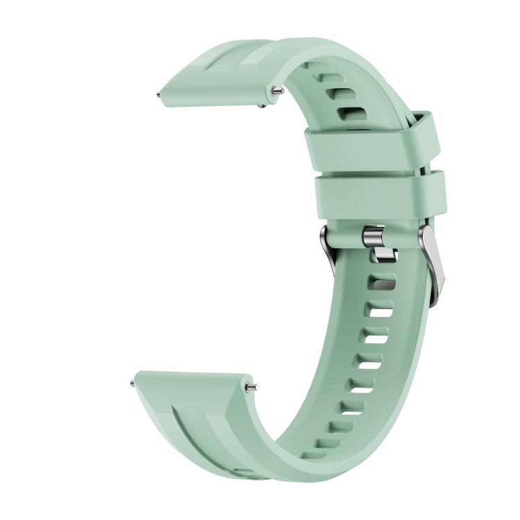 For Huawei Watch GT 6 46mm Silver Buckle Groove Silicone Quick Release Watch Band