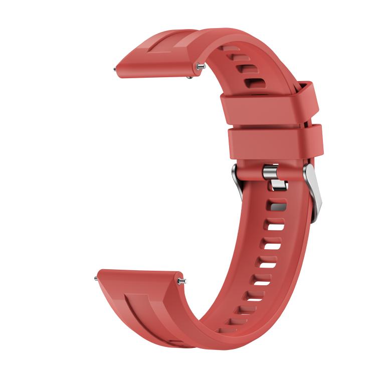 For Huawei Watch GT 6 46mm Silver Buckle Groove Silicone Quick Release Watch Band