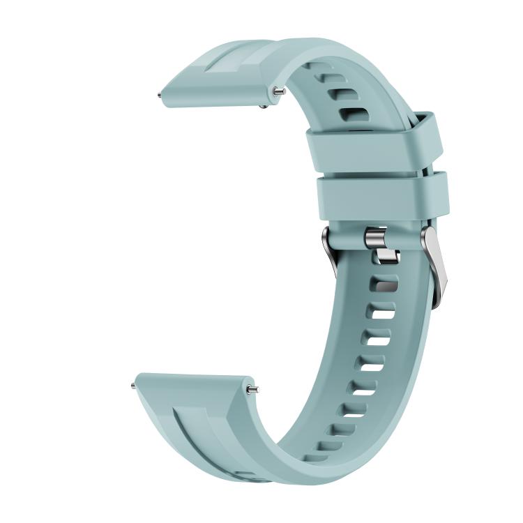 For Huawei Watch GT 6 46mm Silver Buckle Groove Silicone Quick Release Watch Band