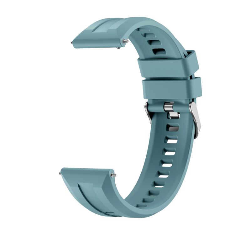 For Huawei Watch GT 6 46mm Silver Buckle Groove Silicone Quick Release Watch Band