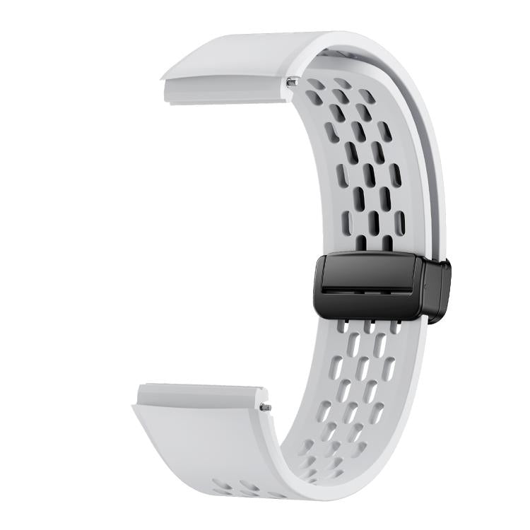 For Huawei Watch GT 6 Pro Holes Magnetic Folding Black Clasp Silicone Watch Band