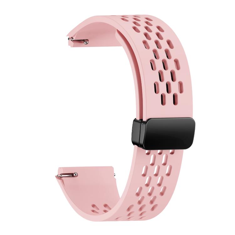 For Huawei Watch GT 6 Pro Holes Magnetic Folding Black Clasp Silicone Watch Band