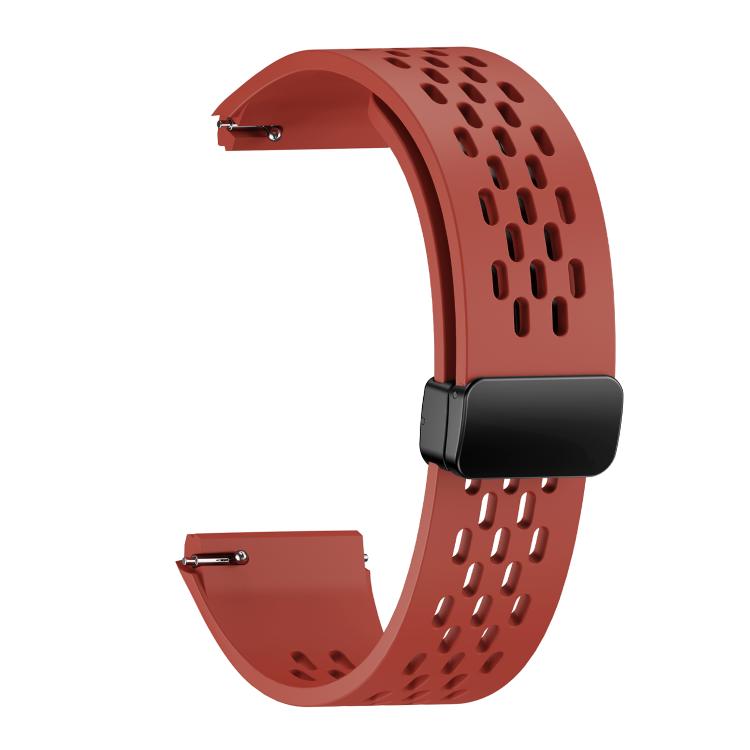 For Huawei Watch GT 6 Pro Holes Magnetic Folding Black Clasp Silicone Watch Band