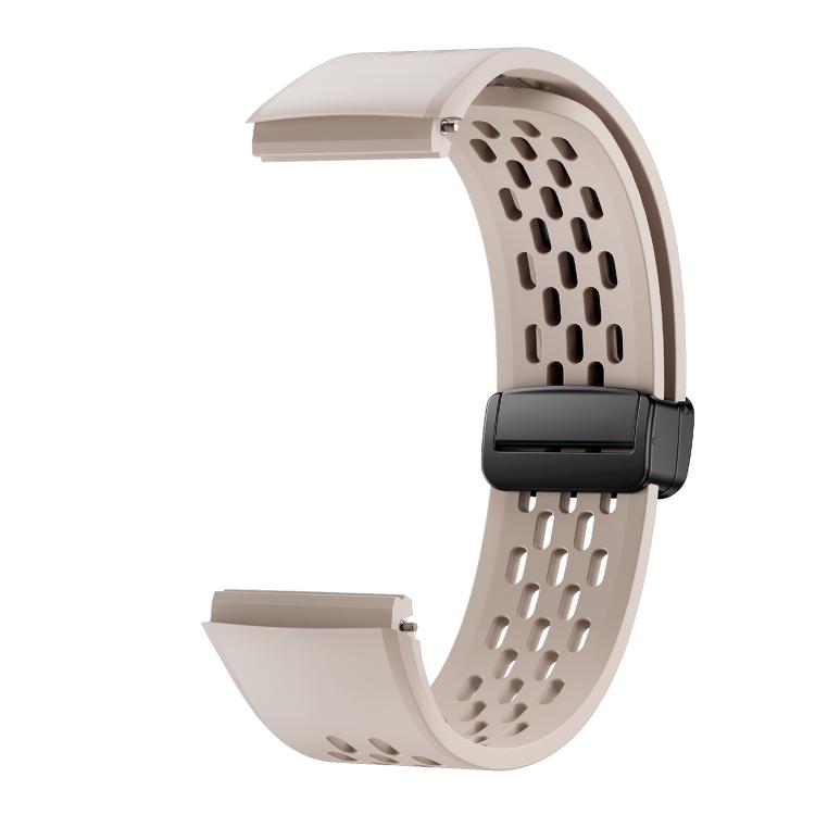 For Huawei Watch GT 6 Pro Holes Magnetic Folding Black Clasp Silicone Watch Band
