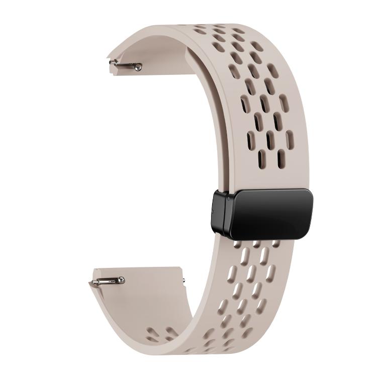 For Huawei Watch GT 6 Pro Holes Magnetic Folding Black Clasp Silicone Watch Band