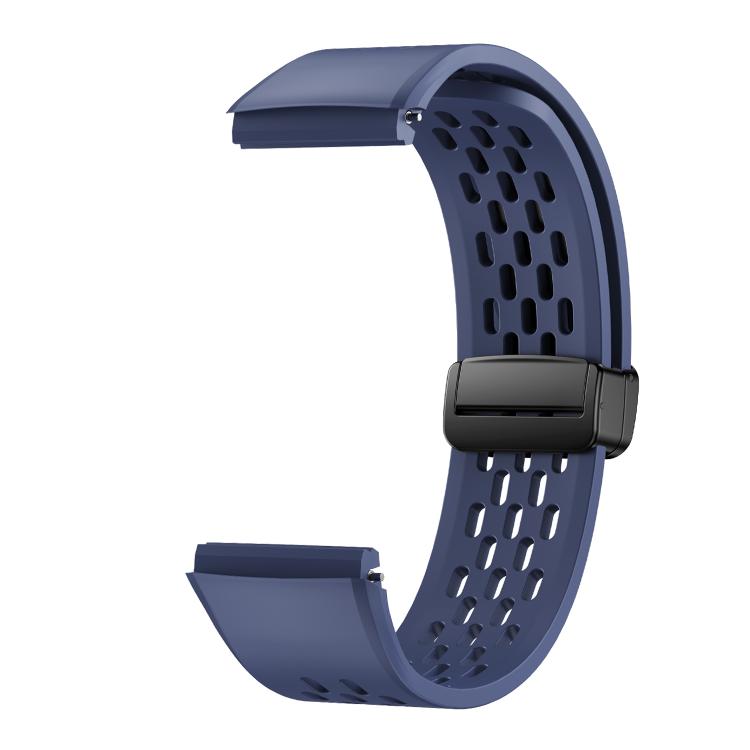 For Huawei Watch GT 6 Pro Holes Magnetic Folding Black Clasp Silicone Watch Band