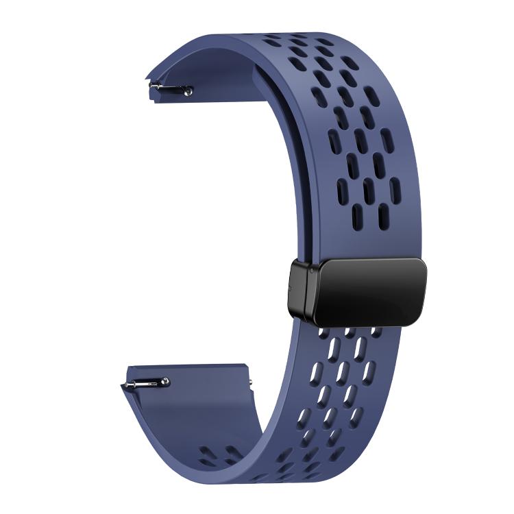 For Huawei Watch GT 6 Pro Holes Magnetic Folding Black Clasp Silicone Watch Band