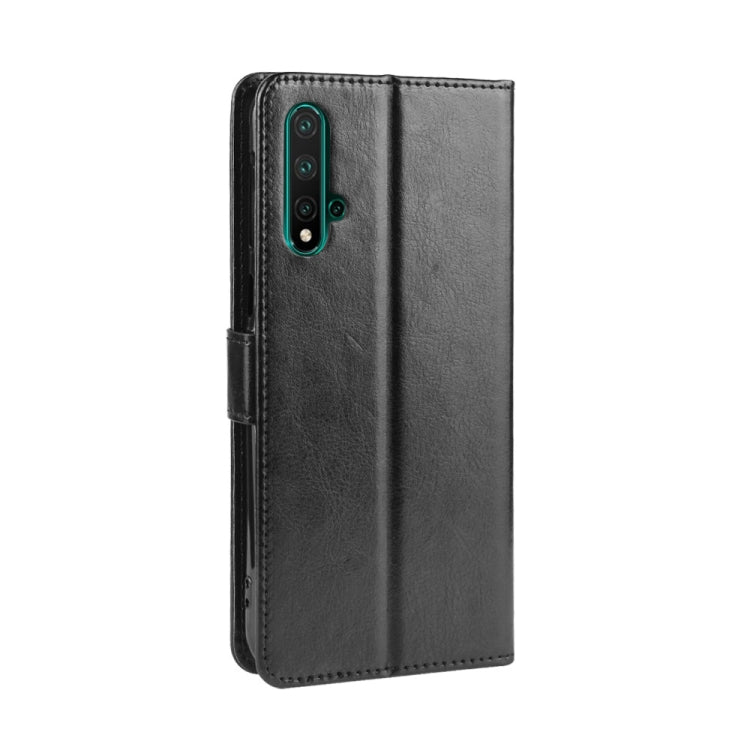 Retro Crazy Horse Texture Horizontal Flip Leather Case for Huawei Nova 5 /Nova 5 Pro , with Holder & Card Slots & Photo Frame