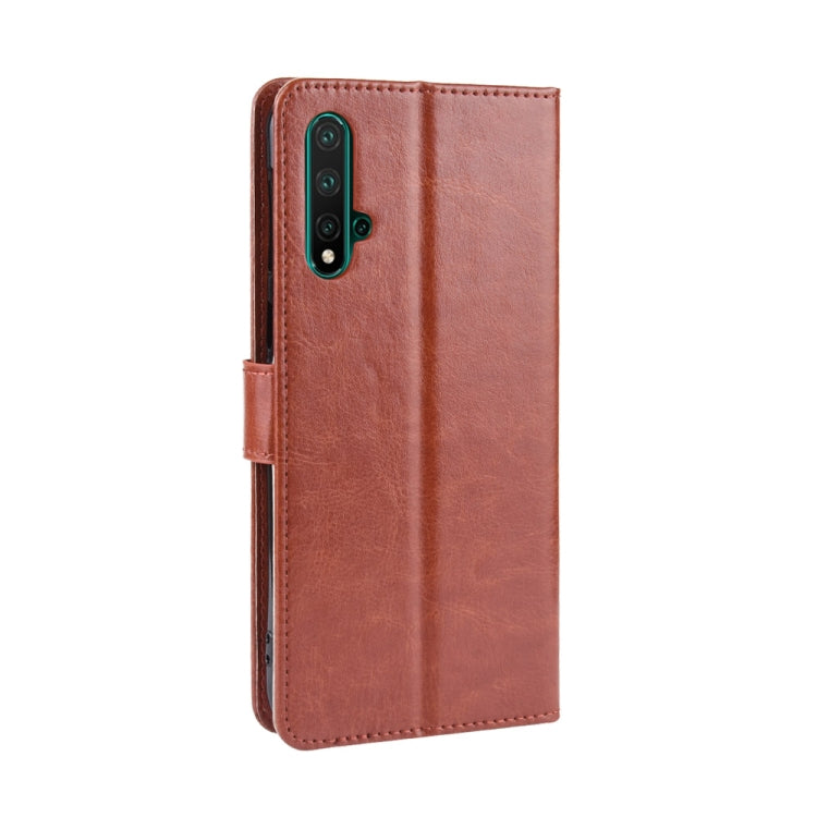 Retro Crazy Horse Texture Horizontal Flip Leather Case for Huawei Nova 5 /Nova 5 Pro , with Holder & Card Slots & Photo Frame