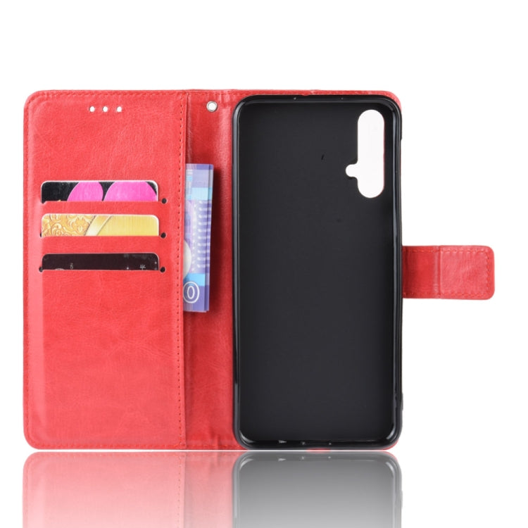 Retro Crazy Horse Texture Horizontal Flip Leather Case for Huawei Nova 5 /Nova 5 Pro , with Holder & Card Slots & Photo Frame