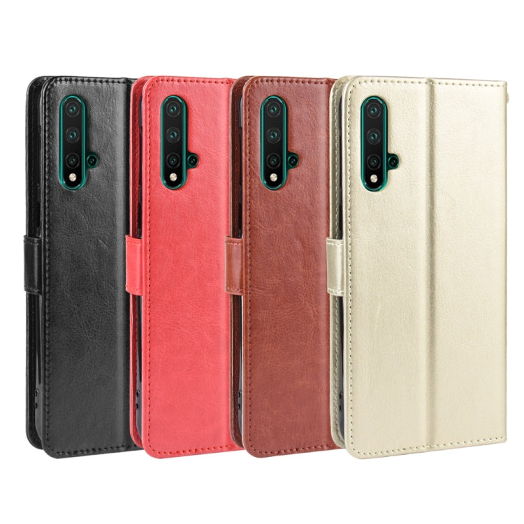Retro Crazy Horse Texture Horizontal Flip Leather Case for Huawei Nova 5 /Nova 5 Pro , with Holder & Card Slots & Photo Frame