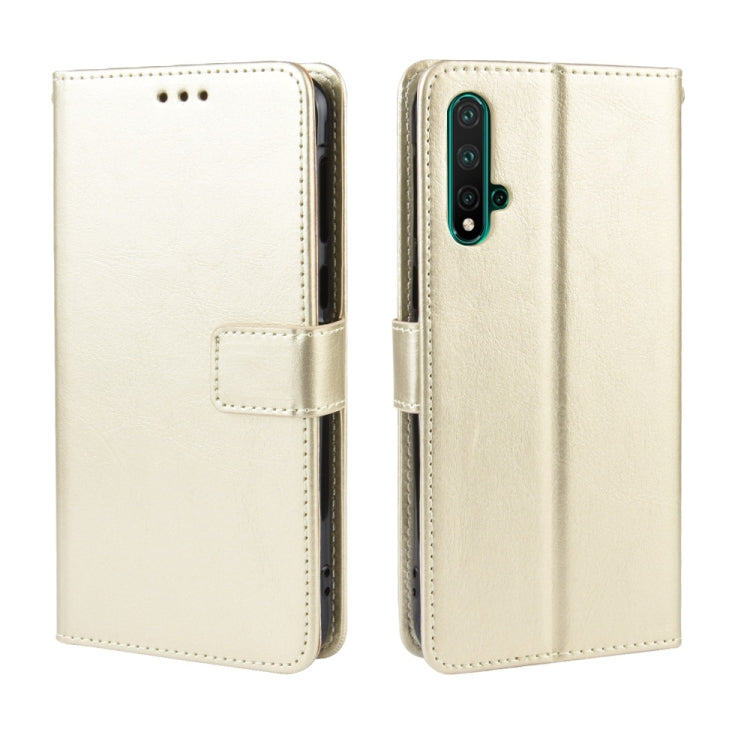 Retro Crazy Horse Texture Horizontal Flip Leather Case for Huawei Nova 5 /Nova 5 Pro , with Holder & Card Slots & Photo Frame