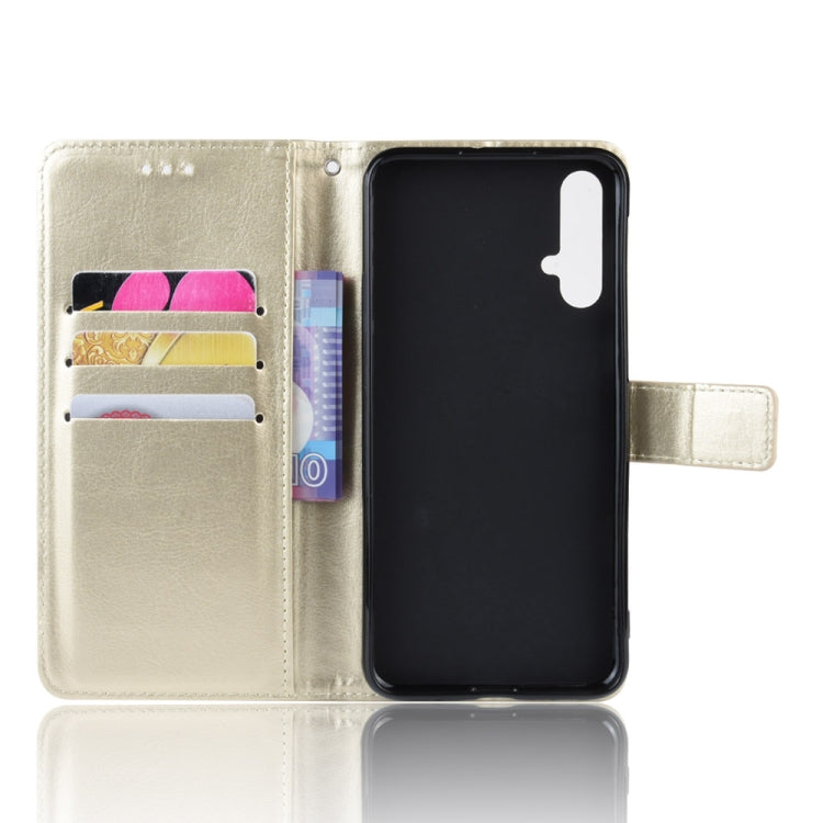 Retro Crazy Horse Texture Horizontal Flip Leather Case for Huawei Nova 5 /Nova 5 Pro , with Holder & Card Slots & Photo Frame