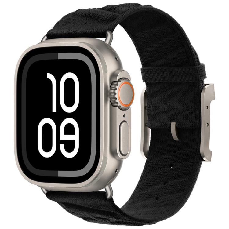 For Apple Watch 46mm / 49mm / 45mm / 44mm Style H Twill Nylon Watch Band