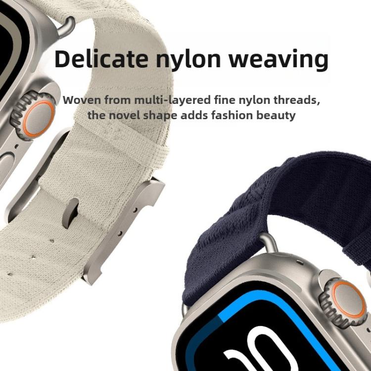 For Apple Watch 42mm / 41mm / 40mm / 38mm Style H Twill Nylon Watch Band