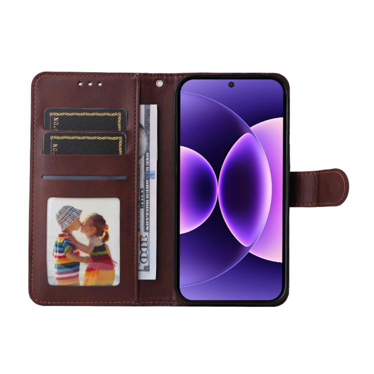 For Xiaomi 17 Pro ENKAY Card Wallet Calf Texture Leather Phone Case with 0.18mm High Aluminum-silicon Glass Film