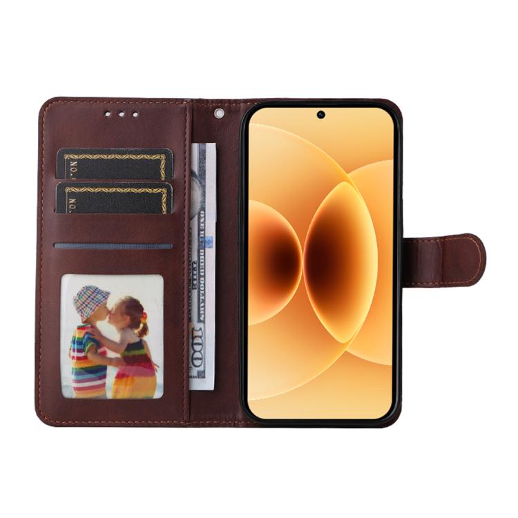 For Xiaomi 17 ENKAY Card Wallet Calf Texture Leather Phone Case with 0.18mm High Aluminum-silicon Glass Film