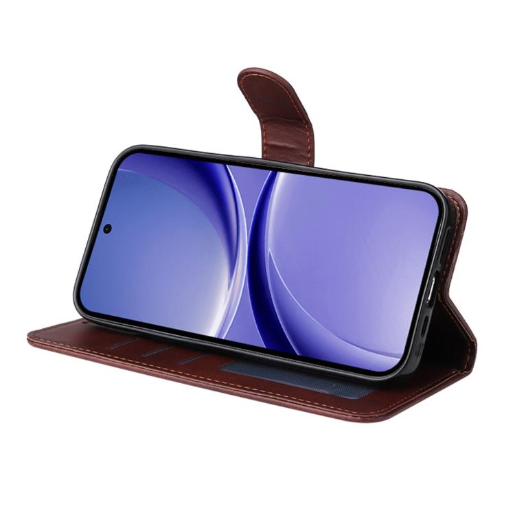 For Xiaomi Poco X8 Pro 5G ENKAY Card Wallet Calf Texture Leather Phone Case with 0.18mm High Aluminum-silicon Glass Film