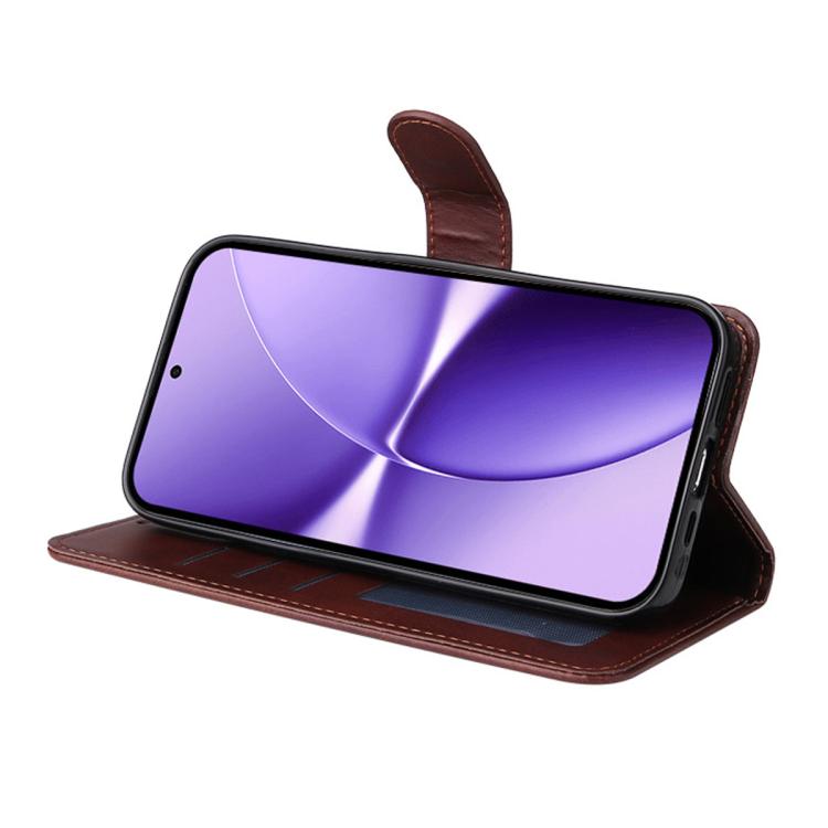 For Xiaomi Poco X8 Pro Max 5G ENKAY Card Wallet Calf Texture Leather Phone Case with 0.18mm High Aluminum-silicon Glass Film