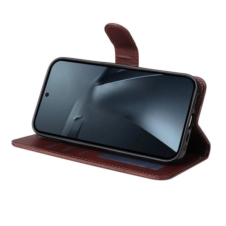 For Xiaomi 17T Pro ENKAY Card Wallet Calf Texture Leather Phone Case with 0.18mm High Aluminum-silicon Glass Film