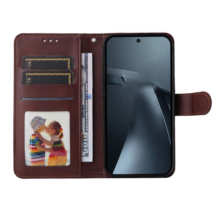 For Xiaomi 17T ENKAY Card Wallet Calf Texture Leather Phone Case with 0.18mm High Aluminum-silicon Glass Film