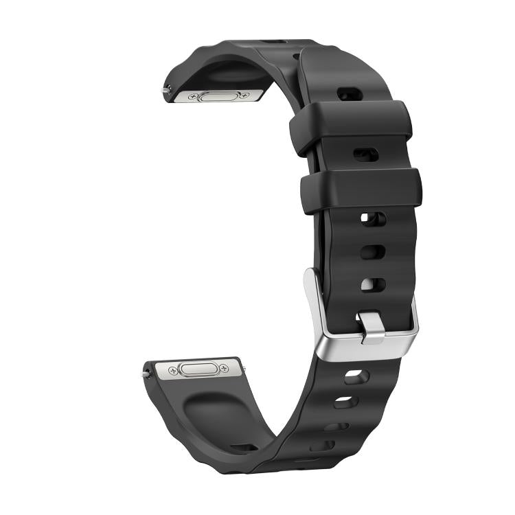 For Huawei Watch GT 6 41mm Press Button Quick Release Silver Buckle Solid Color Silicone Watch Band