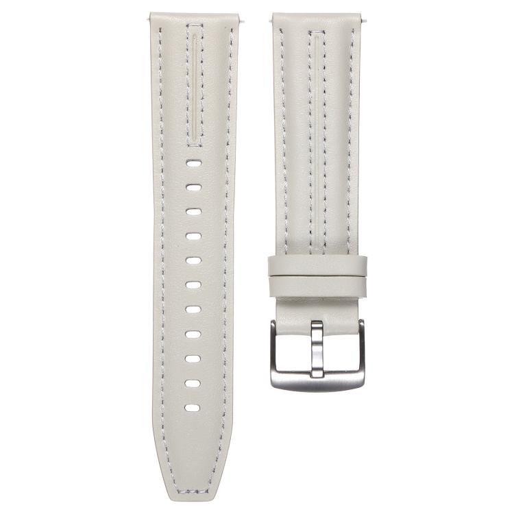 For Huawei Watch GT 6 46mm Silver Buckle Leather Watch Band