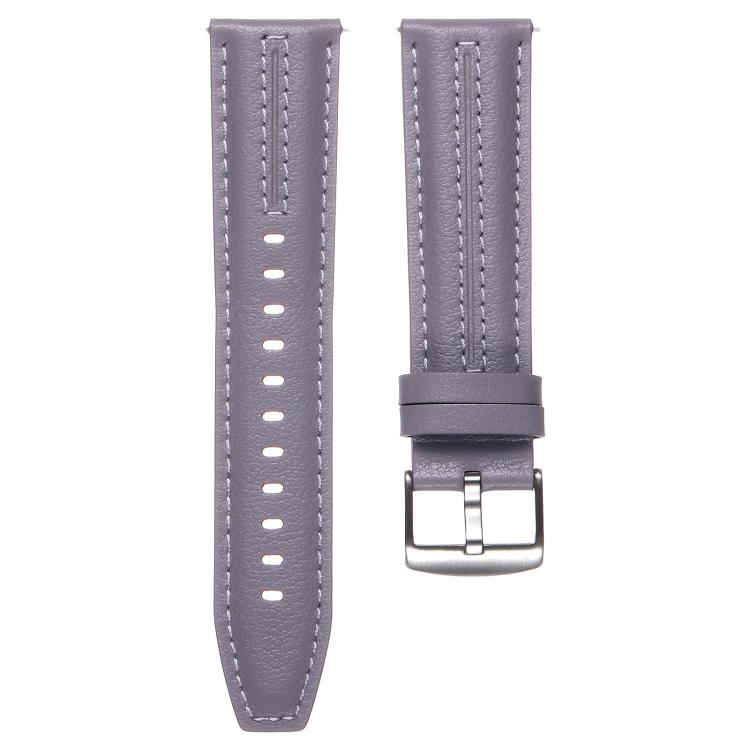 For Huawei Watch GT 6 46mm Silver Buckle Leather Watch Band