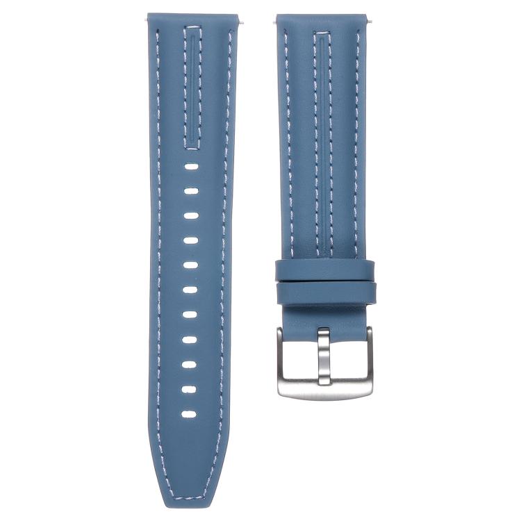 For Huawei Watch GT 6 46mm Silver Buckle Leather Watch Band